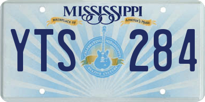 MS license plate YTS284