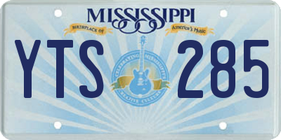 MS license plate YTS285