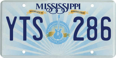 MS license plate YTS286