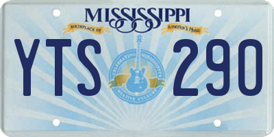 MS license plate YTS290