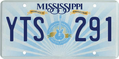 MS license plate YTS291