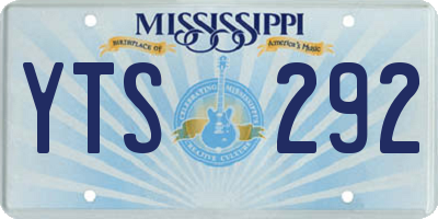 MS license plate YTS292