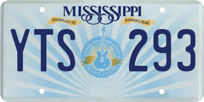 MS license plate YTS293