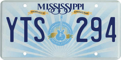 MS license plate YTS294