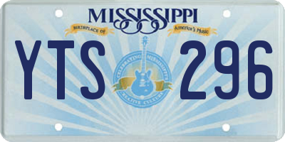 MS license plate YTS296