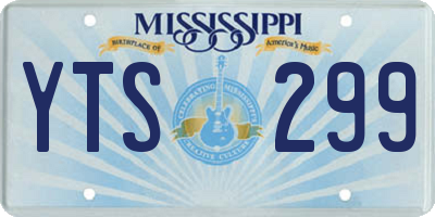 MS license plate YTS299