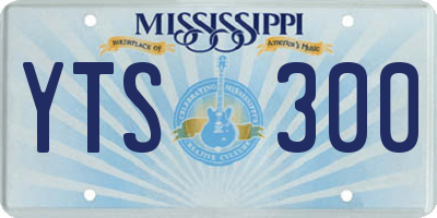 MS license plate YTS300