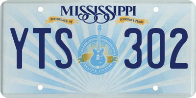 MS license plate YTS302