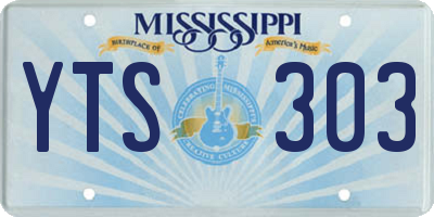 MS license plate YTS303