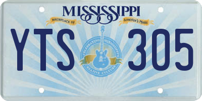 MS license plate YTS305