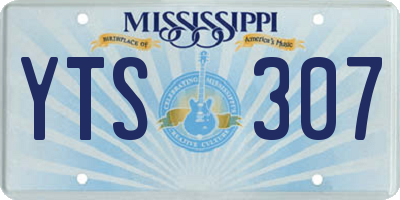 MS license plate YTS307