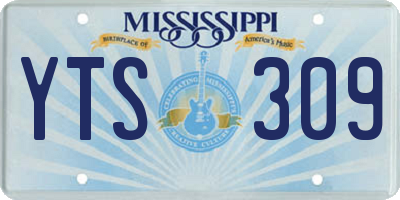 MS license plate YTS309