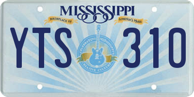 MS license plate YTS310