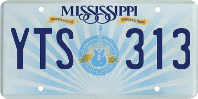 MS license plate YTS313