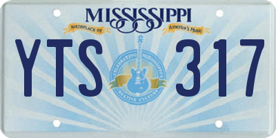 MS license plate YTS317