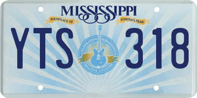 MS license plate YTS318