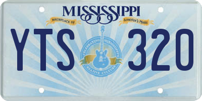 MS license plate YTS320