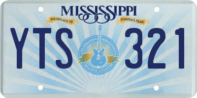 MS license plate YTS321