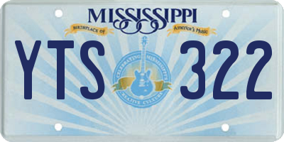 MS license plate YTS322