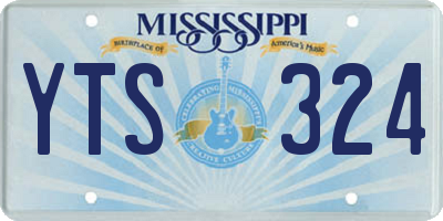 MS license plate YTS324