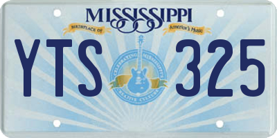 MS license plate YTS325