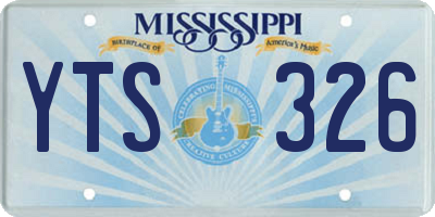 MS license plate YTS326