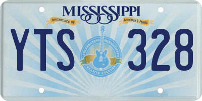 MS license plate YTS328