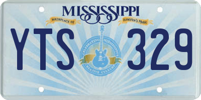 MS license plate YTS329
