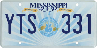 MS license plate YTS331