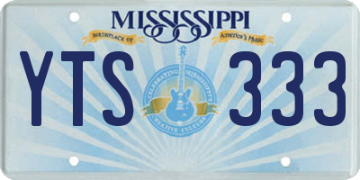 MS license plate YTS333