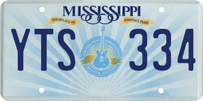 MS license plate YTS334