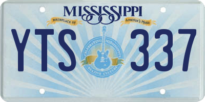 MS license plate YTS337