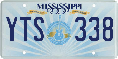MS license plate YTS338