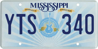 MS license plate YTS340