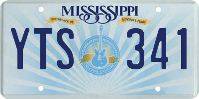 MS license plate YTS341