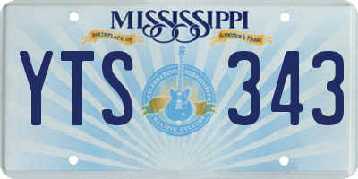 MS license plate YTS343
