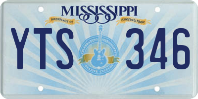 MS license plate YTS346