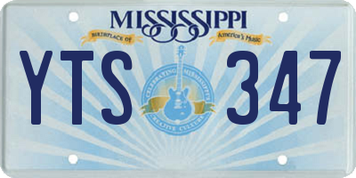 MS license plate YTS347