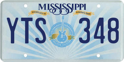 MS license plate YTS348
