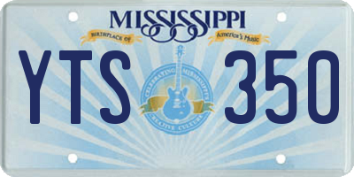 MS license plate YTS350