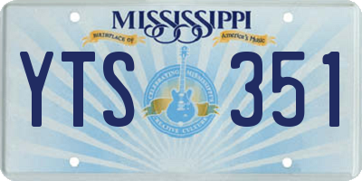 MS license plate YTS351