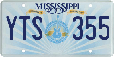MS license plate YTS355