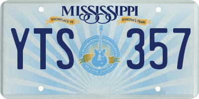 MS license plate YTS357