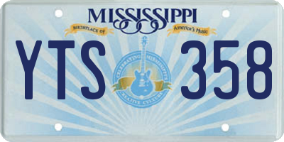 MS license plate YTS358