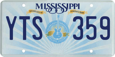 MS license plate YTS359