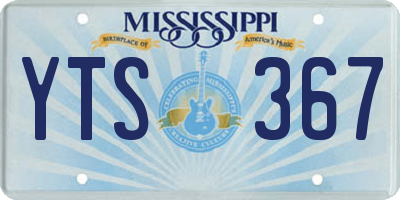 MS license plate YTS367