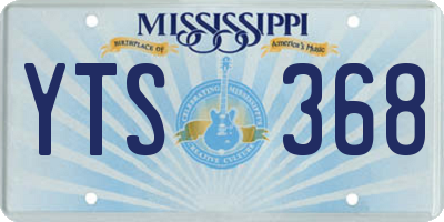 MS license plate YTS368