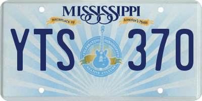 MS license plate YTS370
