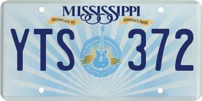 MS license plate YTS372