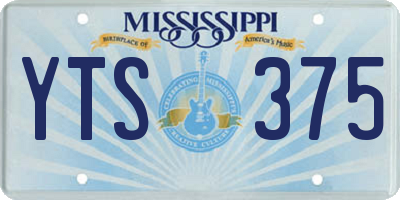 MS license plate YTS375
